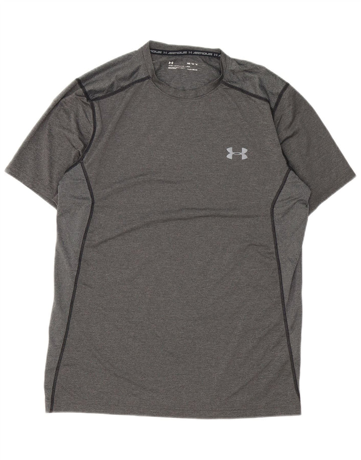 Maglietta Under Armour da uomo Heat Gear Top in poliestere grigio medio
