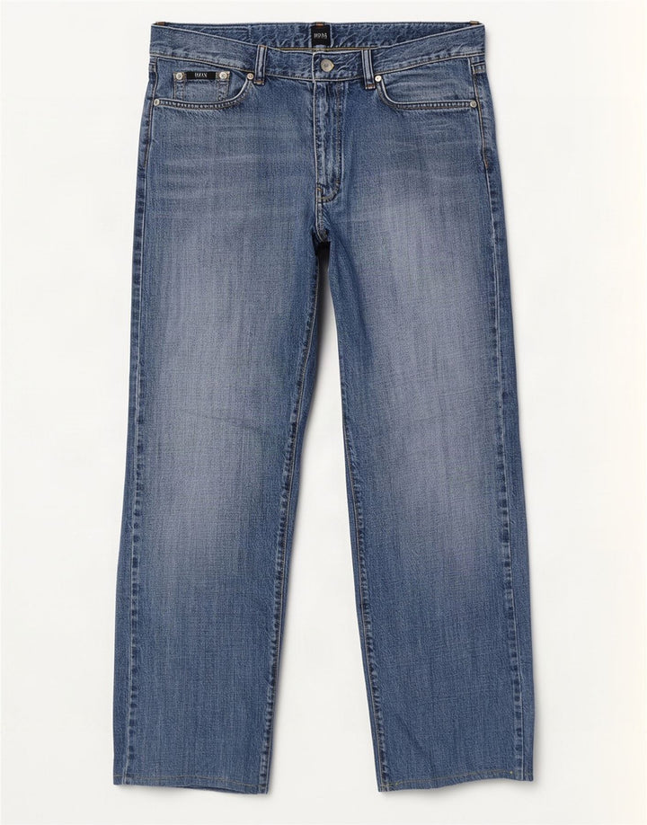 Jeans dritti da uomo Hugo Boss W34 L29 cotone blu