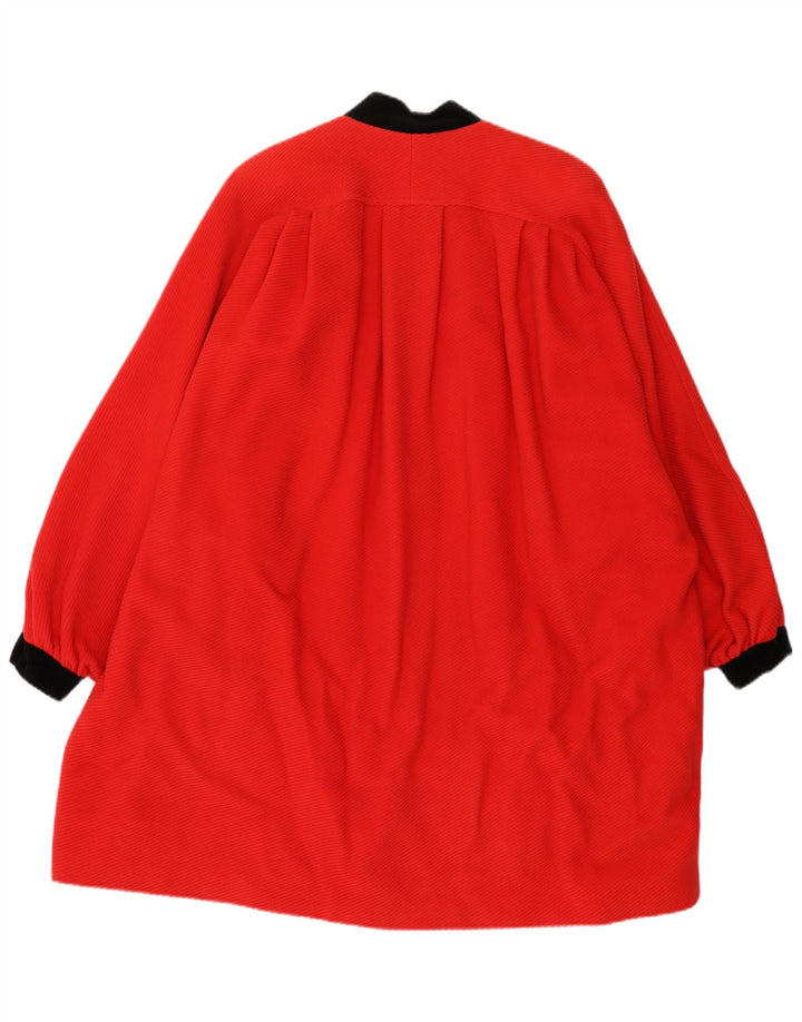 Soprabito Oversize Donna Valentino IT 40 Small Rosso Colourblock Lana