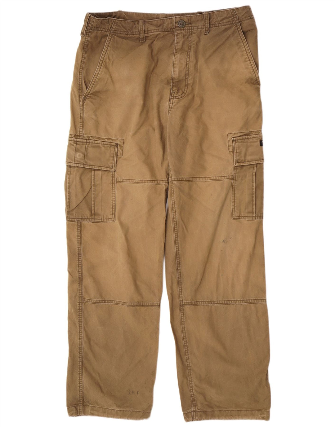 Pantaloni cargo dritti da uomo Superdry W34 L32 cotone kaki