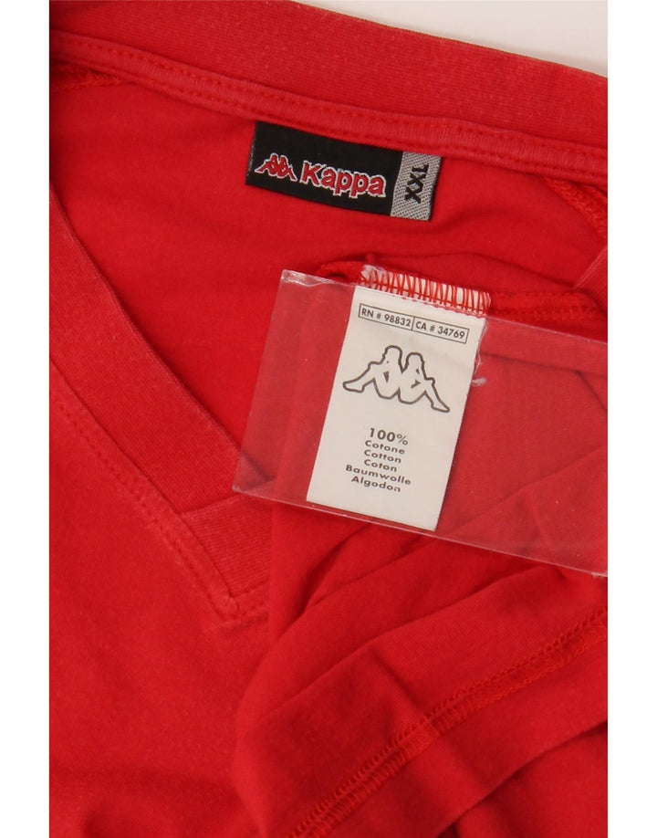 T-shirt uomo Kappa Top 2XL rossa in cotone