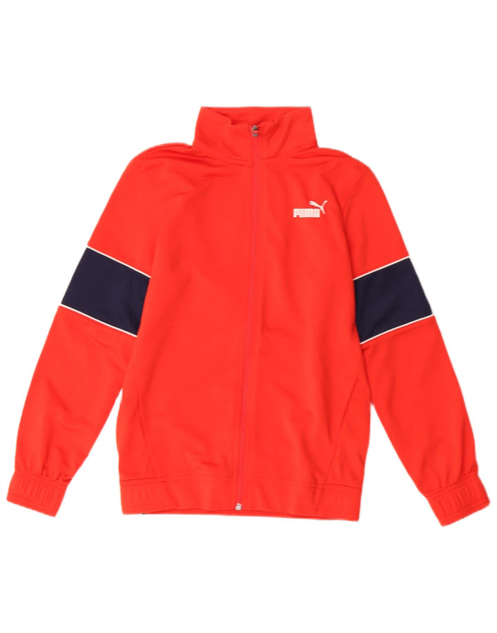 Giacca da tuta da ragazzo Puma 11-12 anni Poliestere color block rosso