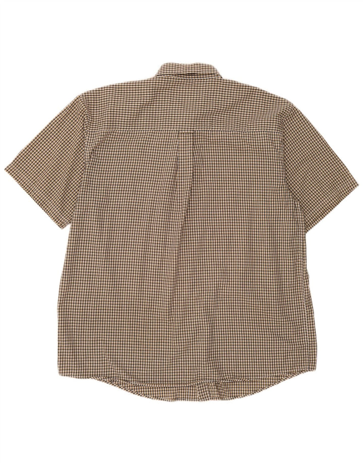 Camicia a maniche corte Riata da uomo Wrangler XL in cotone a quadretti grigio