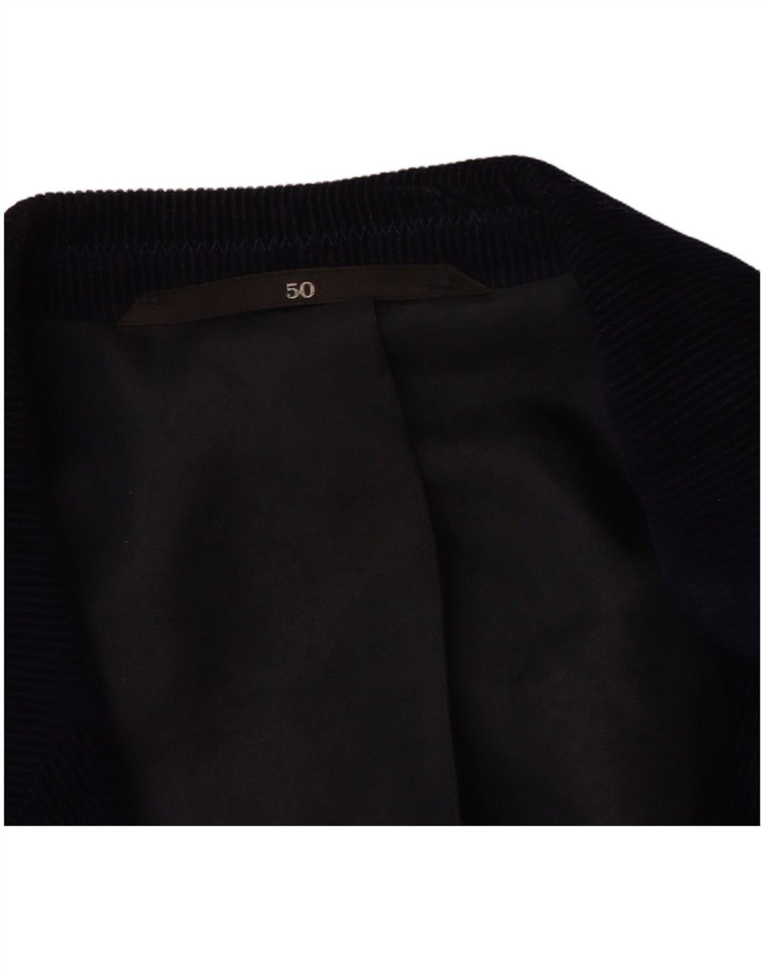 JINGLERS Mens 2 Button Corduroy Blazer Jacket IT 50 Large Navy Blue Cotton