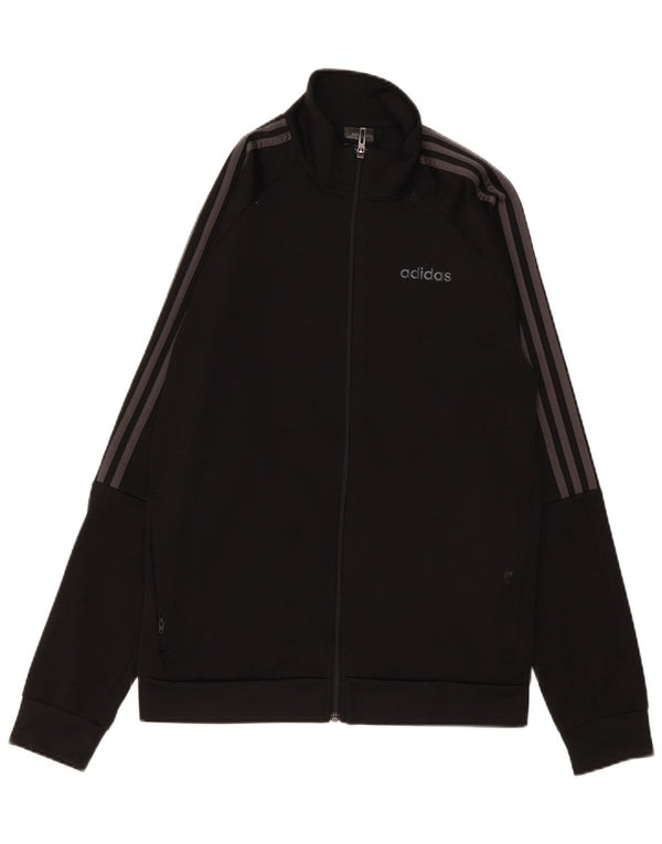 Giacca da tuta da uomo Adidas Climalite UK 40/42 medio poliestere nero