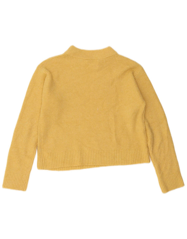 Maglione corto a collo alto per ragazze Zara 13-14 anni in poliestere giallo