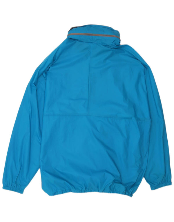 Giacca antipioggia vintage da uomo con cappuccio Anorak UK 42 XL Blu