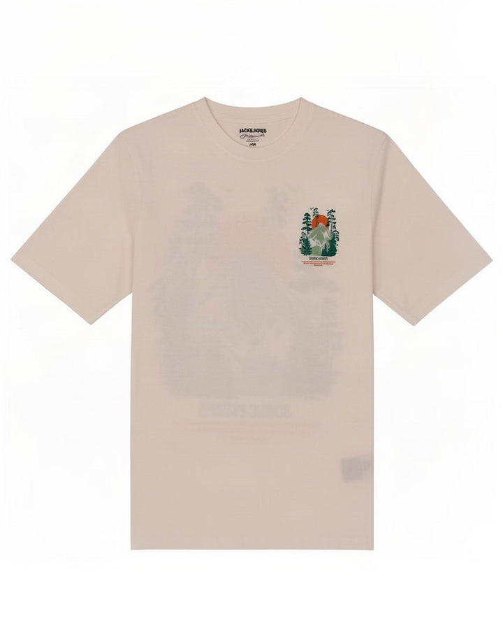 T-shirt grafica da uomo Jack & Jones Top in cotone bianco medio