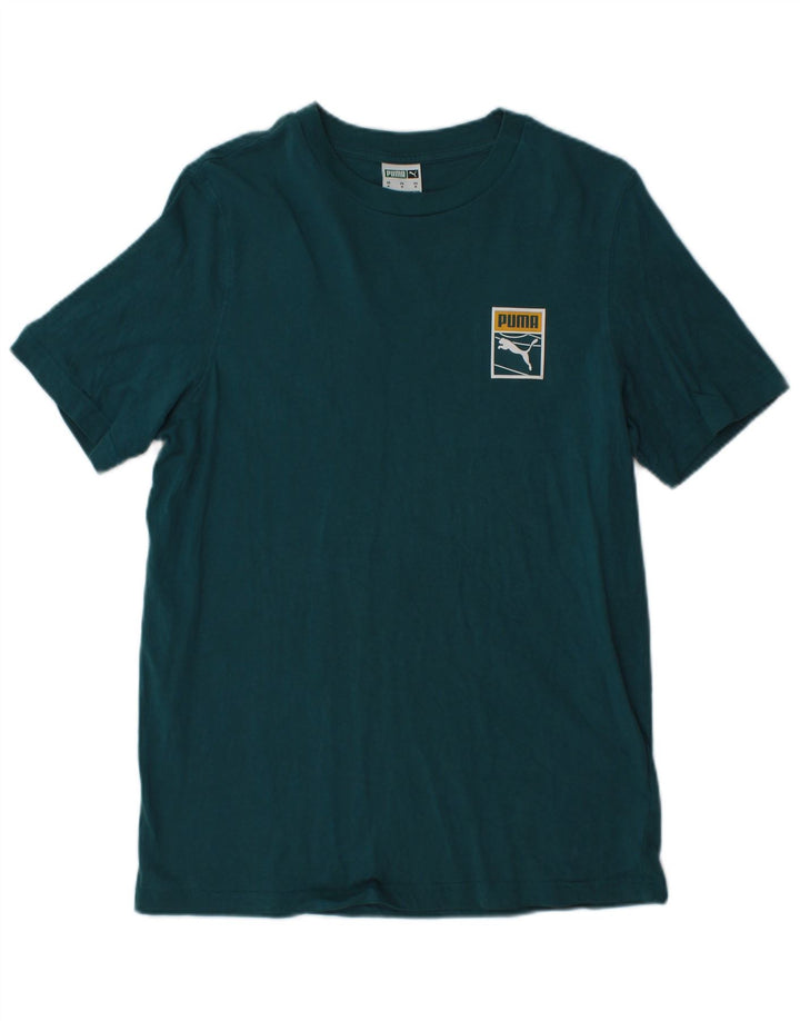 T-shirt grafica da uomo PUMA Top in cotone verde medio