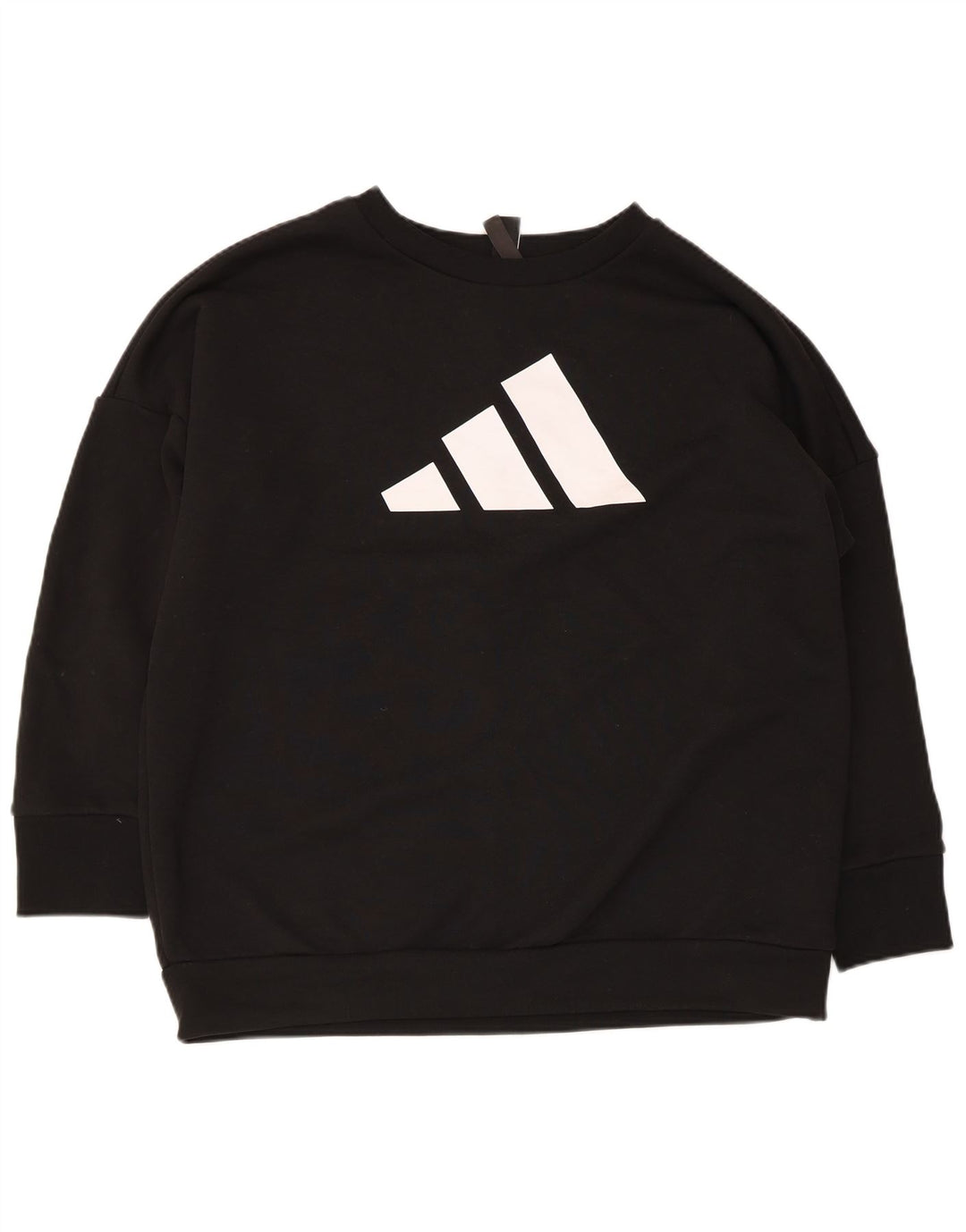 Felpa oversize grafica da donna Adidas Jumper UK 12/14 Medium Nero
