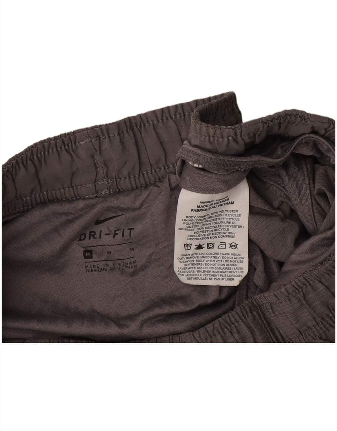 Pantaloncini sportivi NIKE Dri Fit da donna UK 14 Poliestere grigio medio