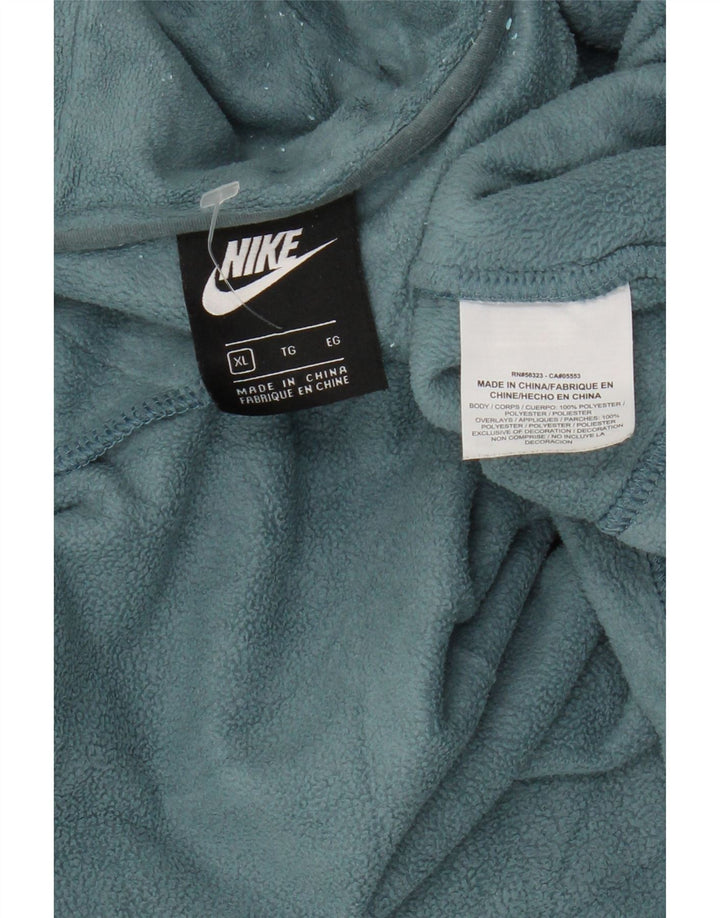 Giacca in pile con cappuccio da donna NIKE UK 18 XL poliestere blu
