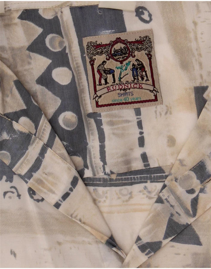 Camicia a maniche corte da uomo Rudnick Beige medio geometrico