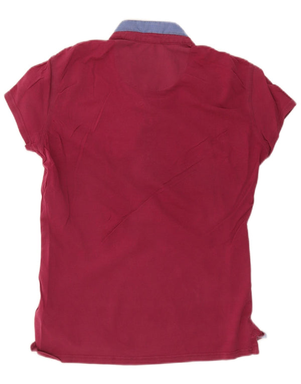 Polo Kappa da donna UK 14 grande in cotone bordeaux