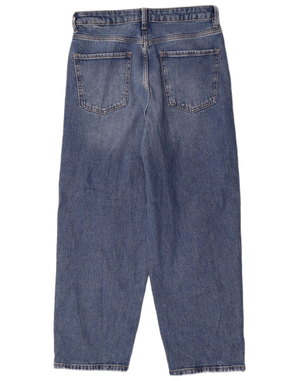 Marks & Spencer Womens High Waist Tapered Jeans UK 10 Small W28 L26 Blue