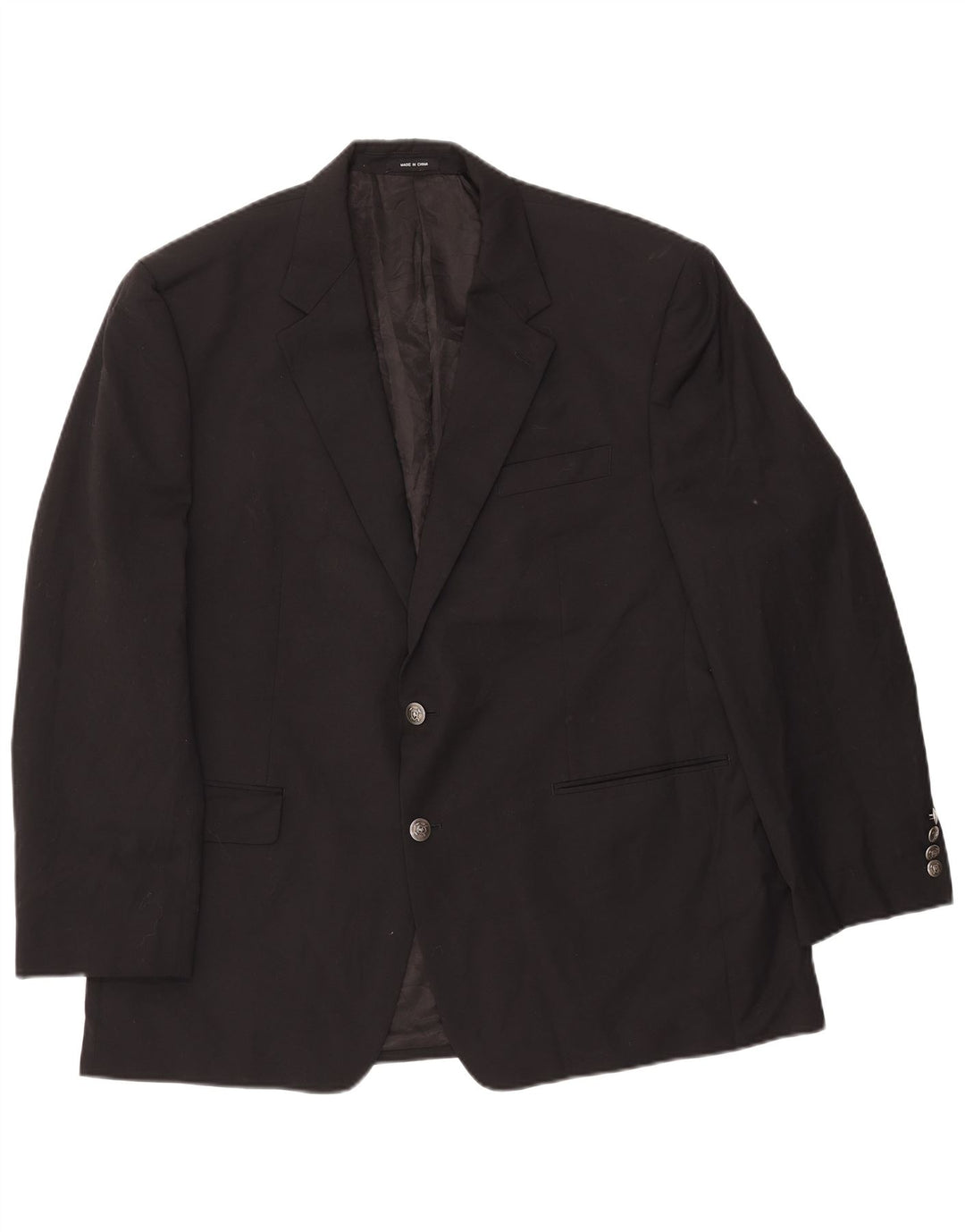 Giacca blazer a 2 bottoni da uomo Ralph Lauren UK 46 2XL lana nera