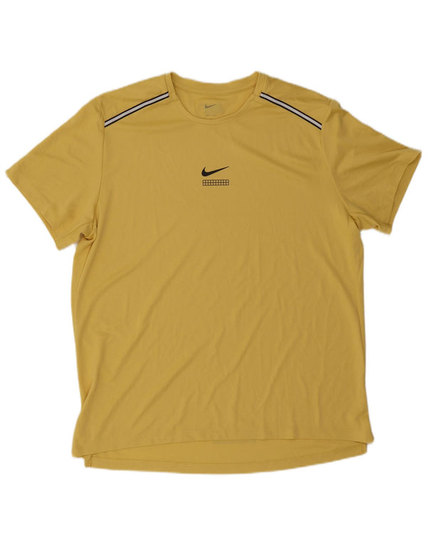 T-shirt Nike Dri Fit da uomo grande gialla