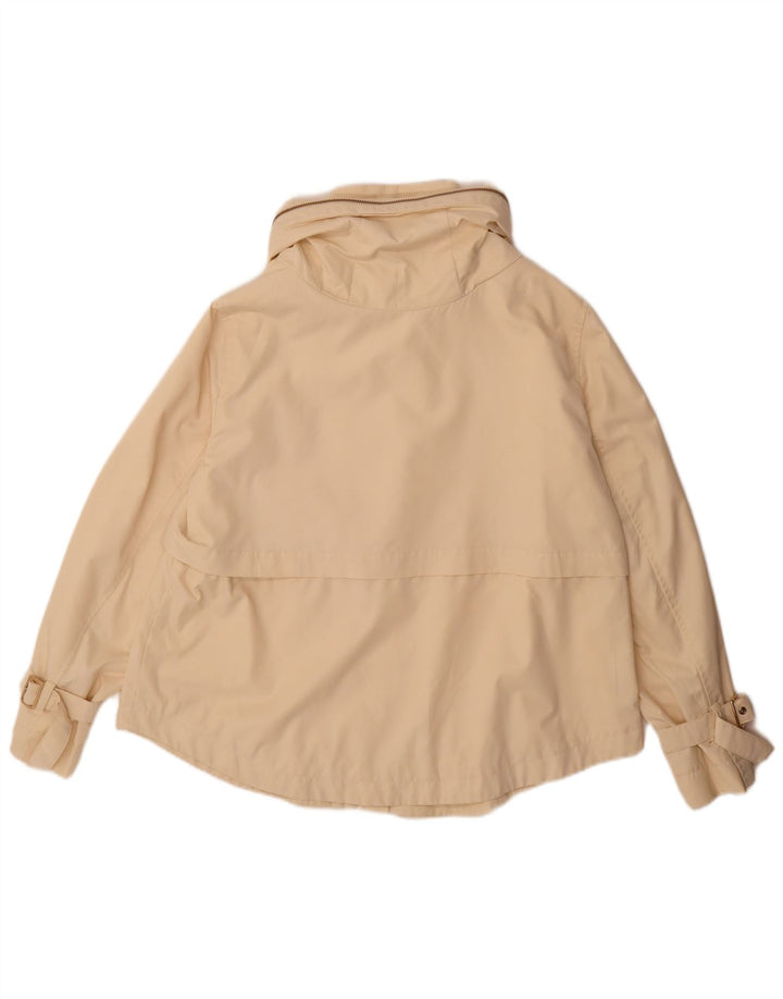 Giubbotto bomber con cappuccio da donna Zara UK 14 grande poliestere beige