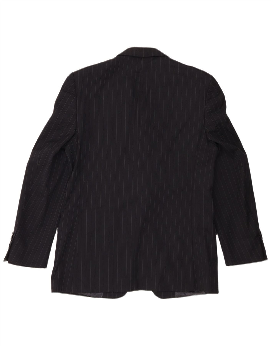 Giacca blazer a 2 bottoni da uomo Zara EU 50 lana gessata media nera
