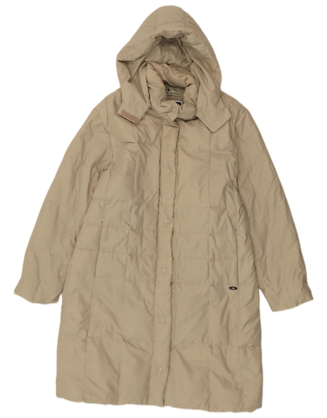 SERGIO TACCHINI Cappotto imbottito oversize con cappuccio da donna UK 48 XL Beige
