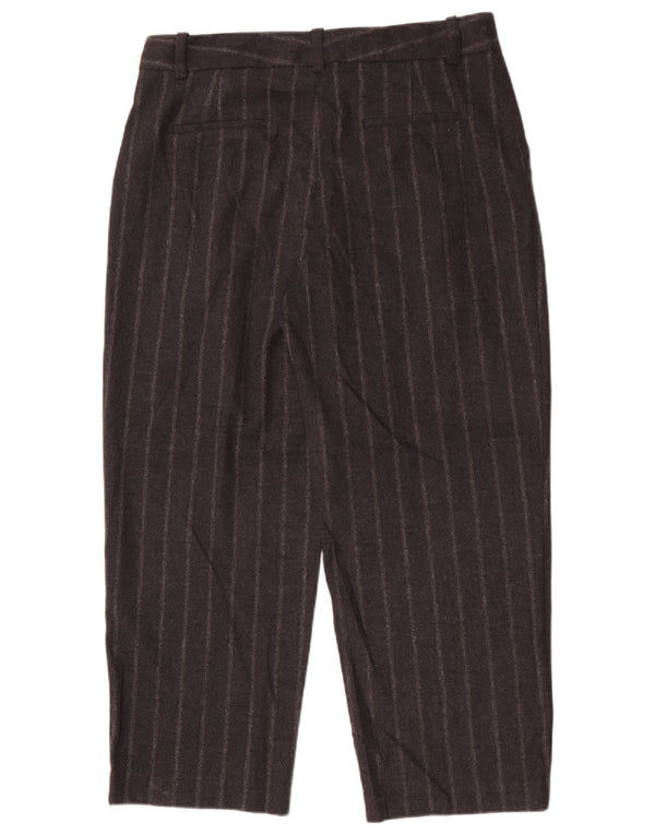 Pantaloni da abito affusolati corti da donna Zara grandi W30 L26 gessati grigi