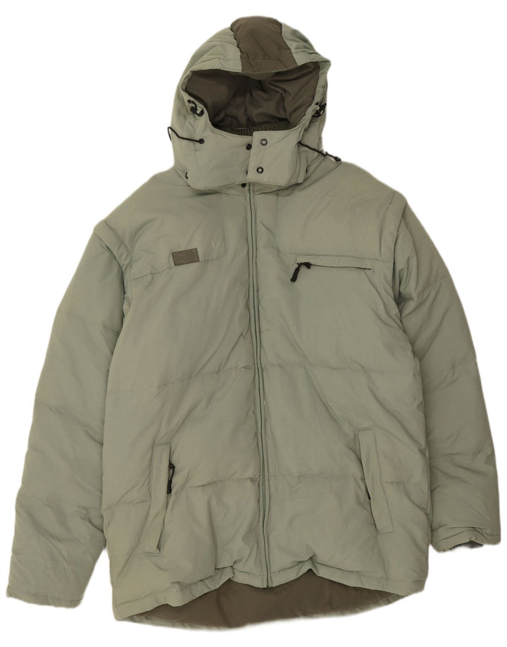 Giacca imbottita con cappuccio Fila da uomo UK 42 XL verde poliammide