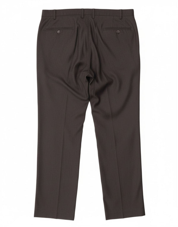 Pantaloni da abito dritti da uomo Calvin Klein W36 L32 poliestere grigio