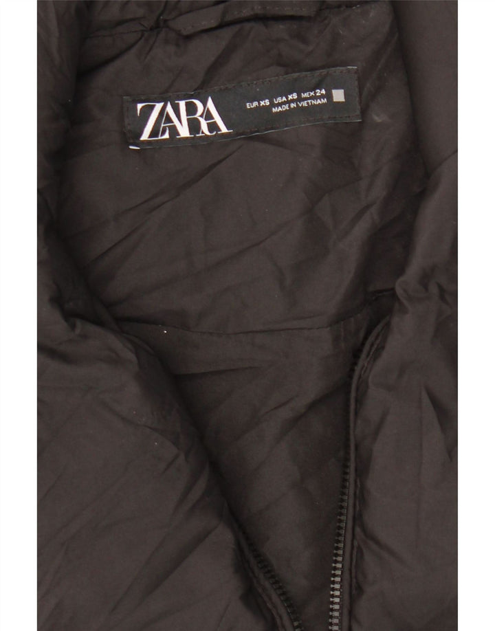 Gilet imbottito oversize corto da donna ZARA UK 6 XS poliestere nero