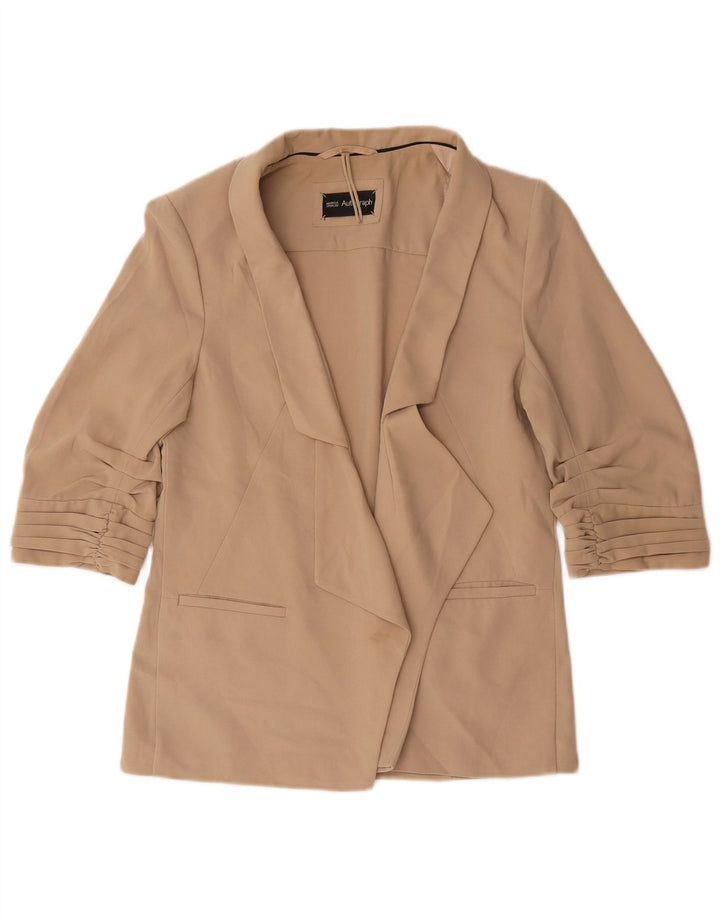 Giacca blazer con maniche a 3/4 da donna Marks & Spencer UK 12 Beige medio