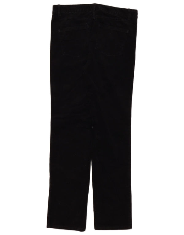Pantaloni di velluto a coste a vita alta da donna Marks & Spencer UK 12 Medium W32 L30 Bl
