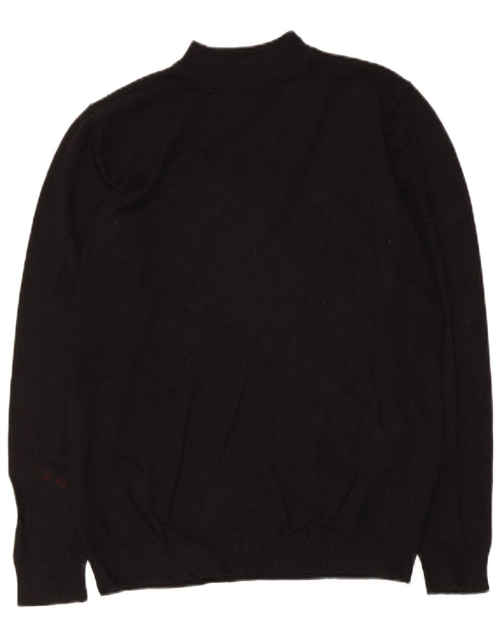 Maglione Zara da uomo con collo dolcevita piccolo in viscosa nera