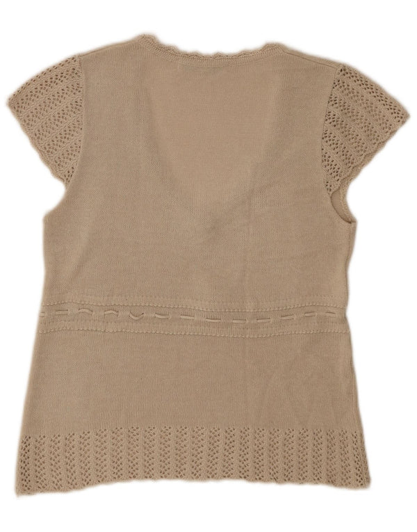Canottiera da donna Zara UK 12 Acrilico beige medio