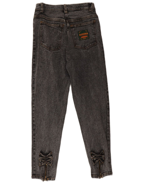 Jeans vintage affusolati a vita alta da donna W26 L26 Grigi