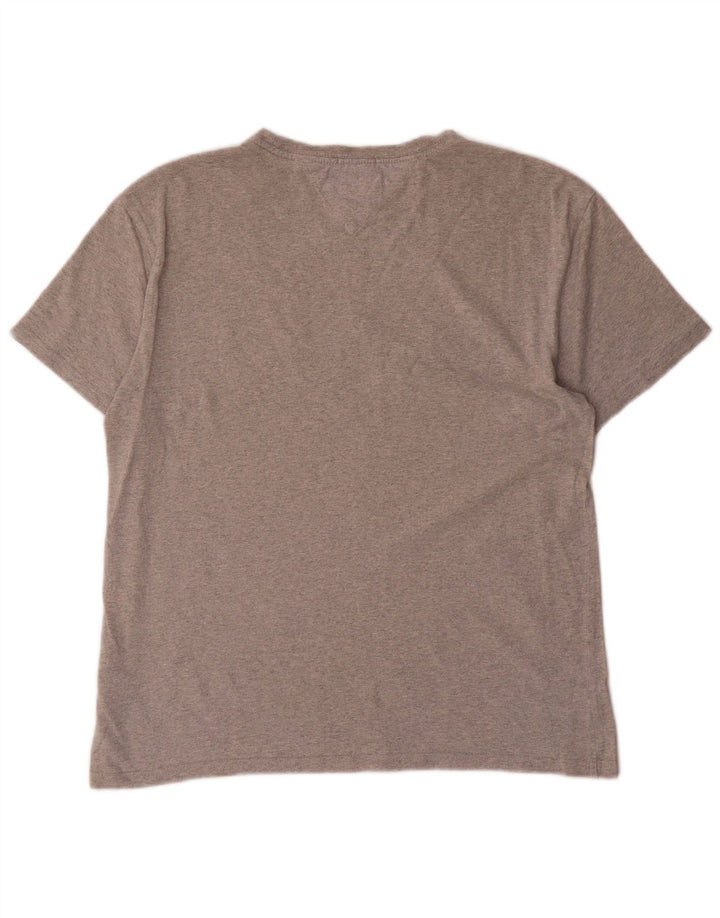 TOMMY HILFIGER T-shirt grafica da donna vestibilità regolare UK 14 Grigio medio