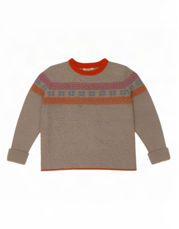 Maglione maglione girocollo da donna White Stuff UK 10 Small Grey Fair Isle