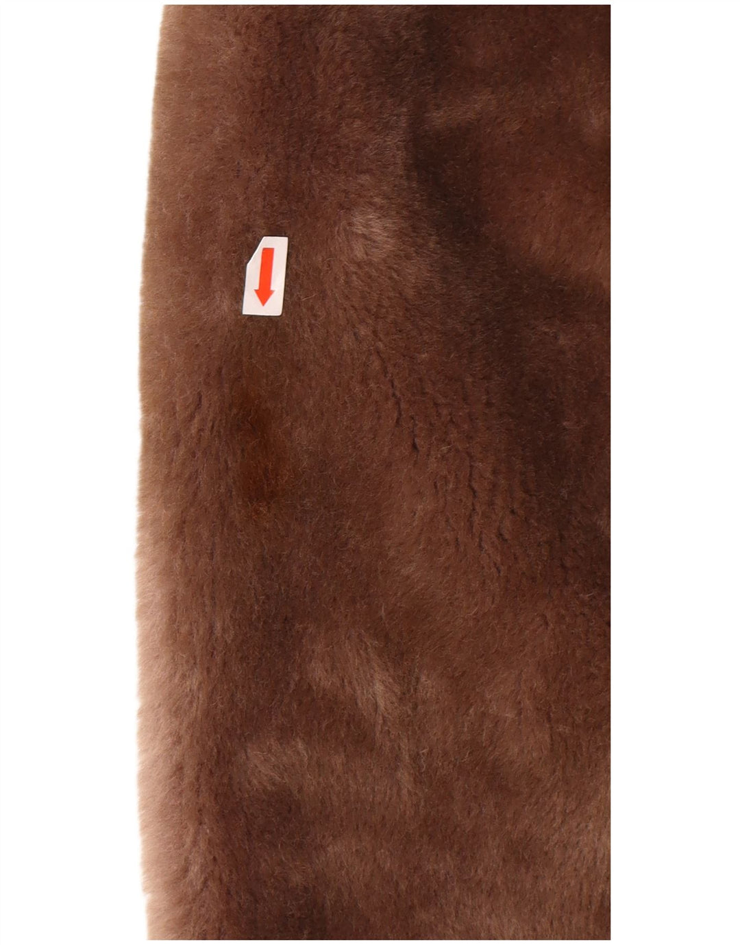 VINTAGE Womens Open Faux Fur Jacket UK 14 Medium Brown Synthetic
