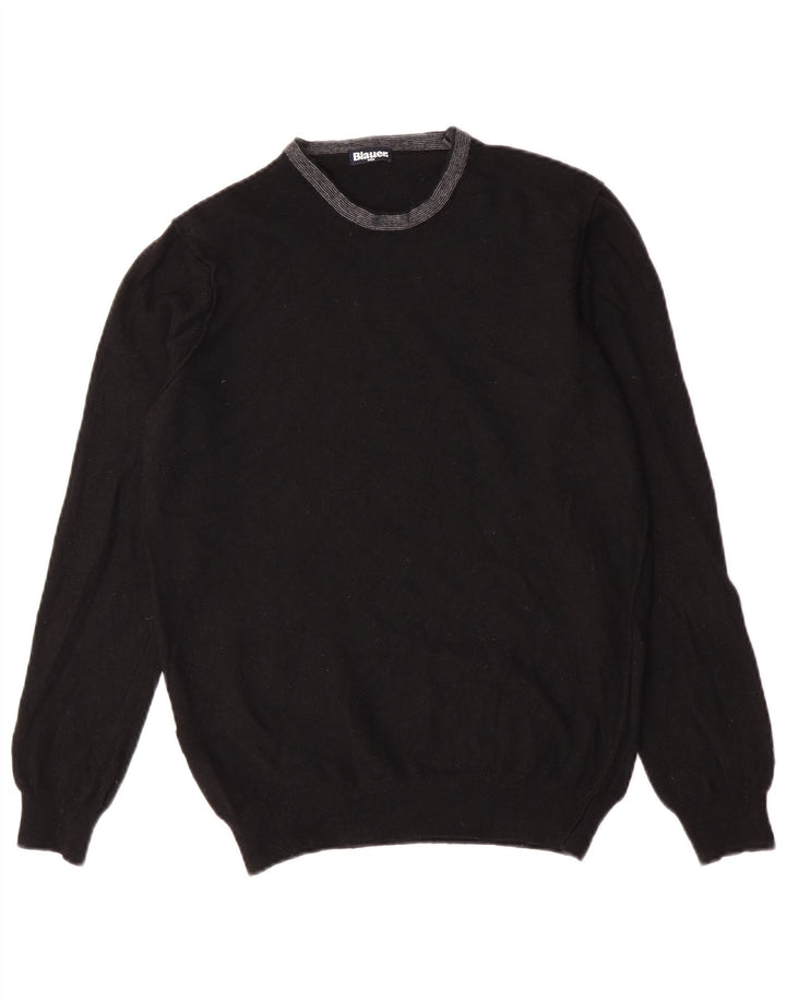 Maglione maglione girocollo da uomo Blauer nero medio