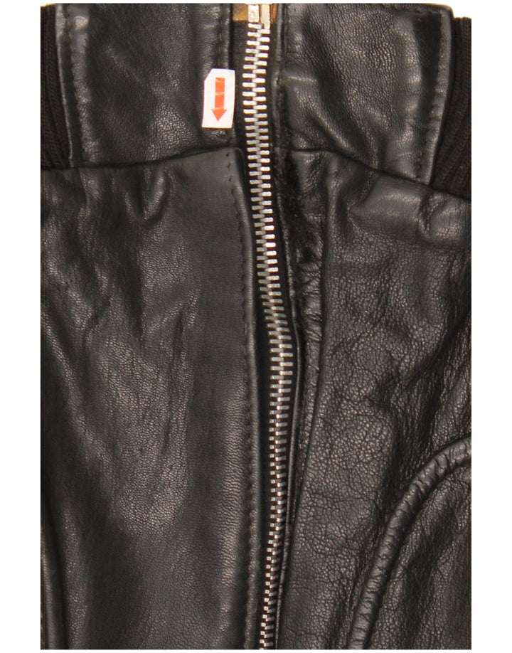 Giacca in pelle da uomo VINTAGE UK 40 grande in pelle nera