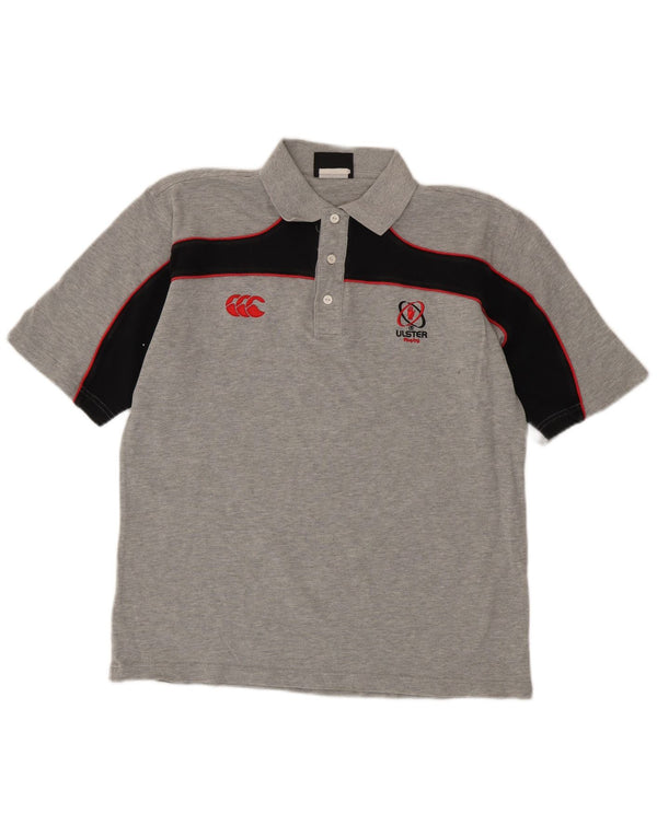 Polo da uomo Canterbury piccola in cotone color block grigio