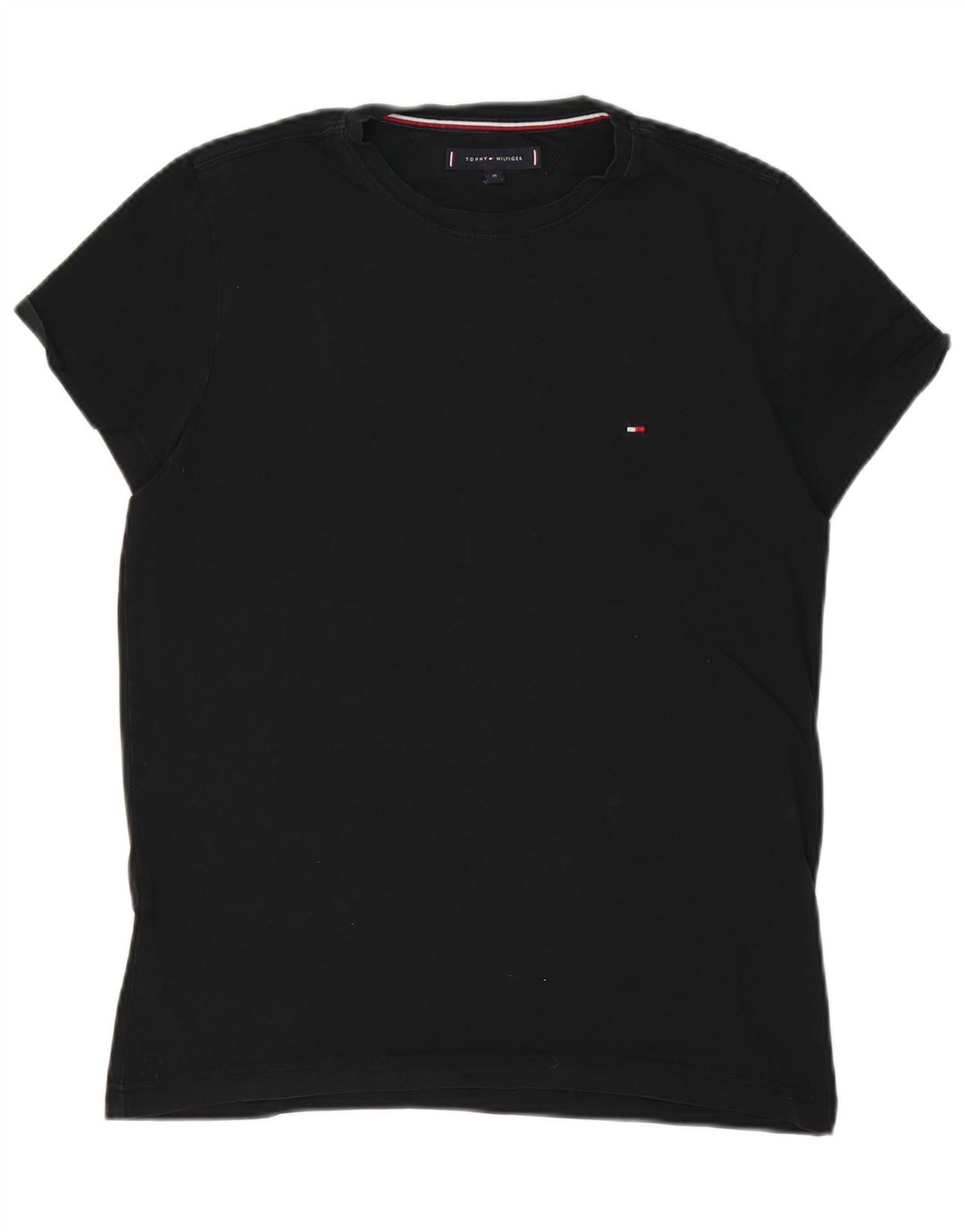 T-shirt da uomo Tommy Hilfiger Top in cotone nero medio