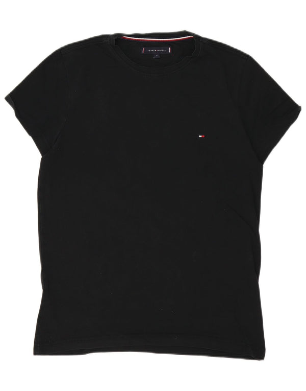 T-shirt da uomo Tommy Hilfiger Top in cotone nero medio