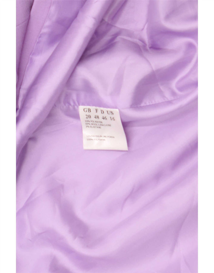 Giacca blazer da donna a 1 bottone Jacques Vert UK 20 2XL poliestere viola