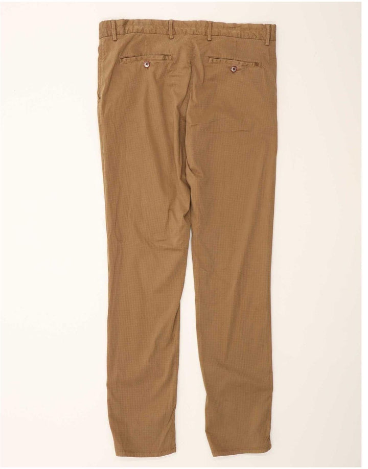 Pantaloni chino cargo da uomo Massimo Dutti EU 44 Large W34 L33 Marrone a quadri