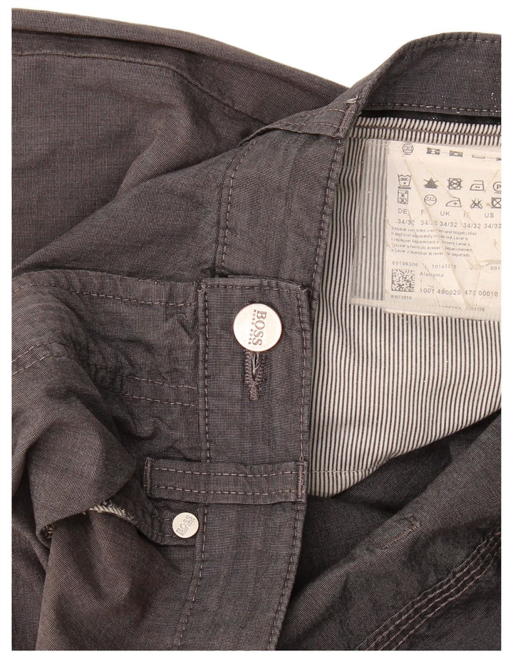 Pantaloni casual dritti da uomo Hugo Boss W34 L32 Grigi