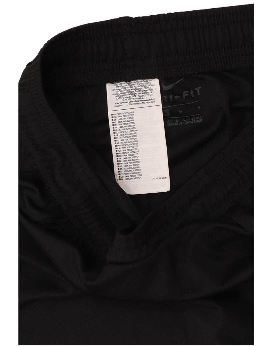 Pantaloncini sportivi Nike Dri Fit da uomo, grandi, in poliestere nero