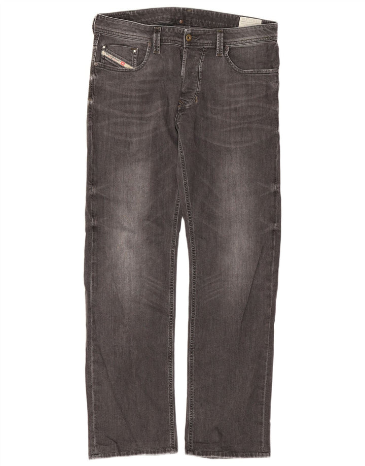 Jeans dritti regolari da uomo Diesel Larkee W34 L32 cotone grigio