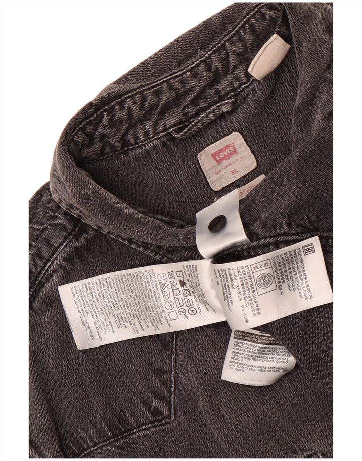 Camicia di jeans standard da uomo Levi's XL in cotone grigio