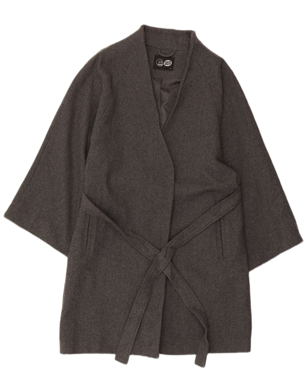 CHEAP MONDAY Cappotto da donna UK 10 Piccolo acrilico grigio