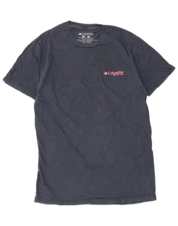T-shirt grafica da uomo Columbia Top piccola in cotone blu navy