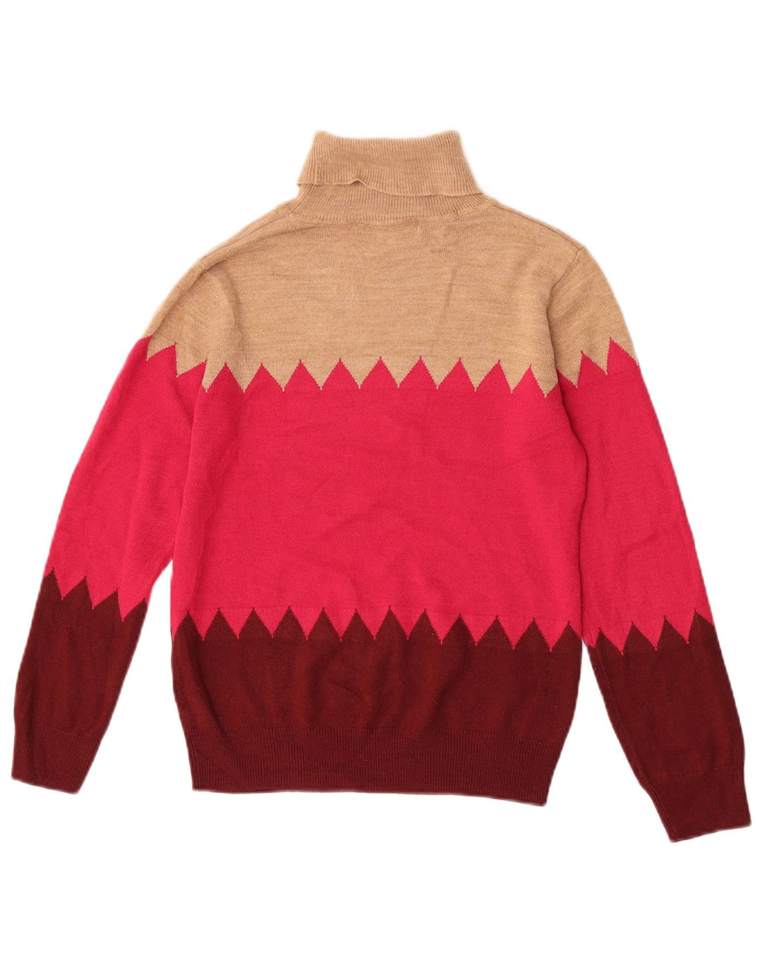 Maglione maglione a collo alto da donna Marks & Spencer UK 8 piccolo multicolore